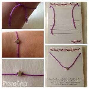 sasasum Jewellery Wunscharmband silberner Stern-Anhänger Wunscharmband FC